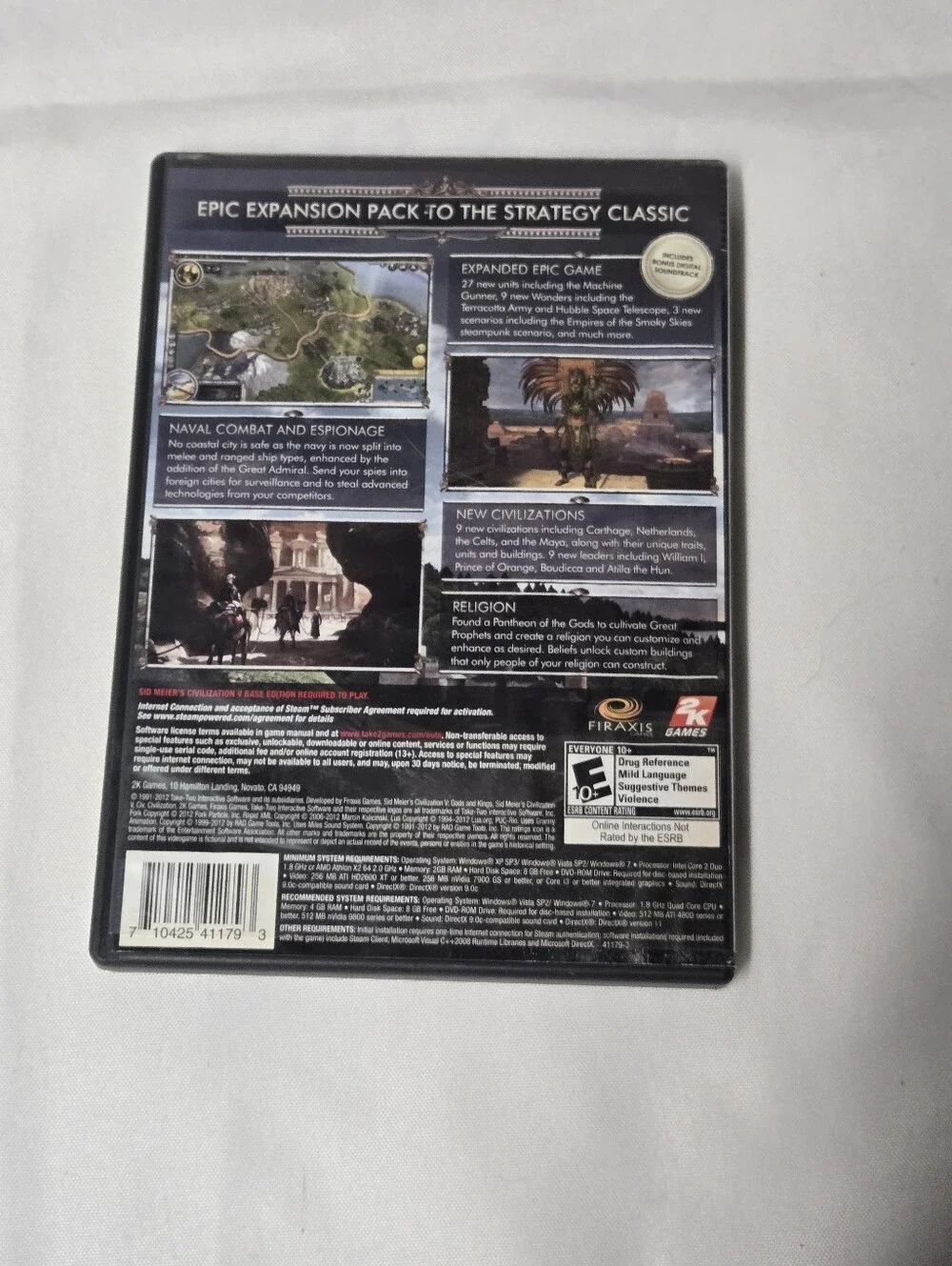 Sid Meier's Civilization V Gods & Kings Expansion Pack PC DVD-ROM Game